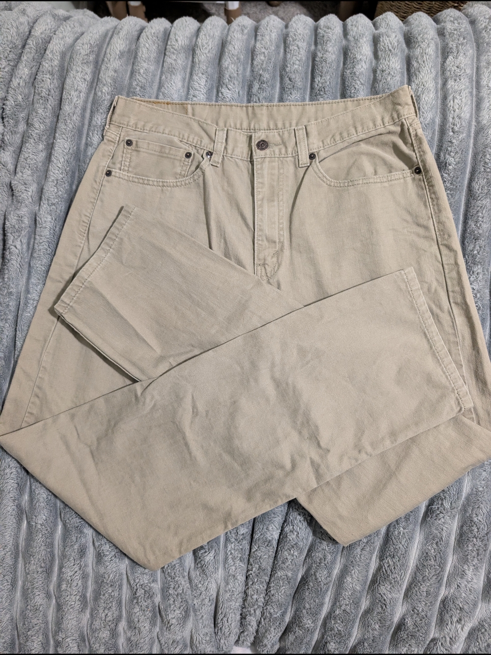 Levi’s 505 Jeans Mens 34x36 Tan Khaki Straight Leg Classic Fit - Picture 9 of 10
